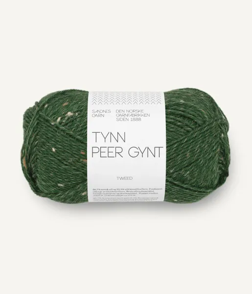 Hovedbilde 8085 Skoggrønn m/Natur Tweed - Tynn Peer Gynt